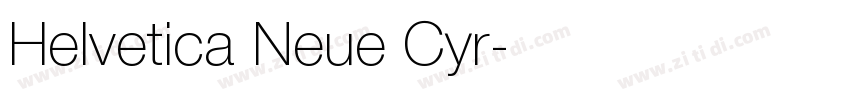 Helvetica Neue Cyr字体转换